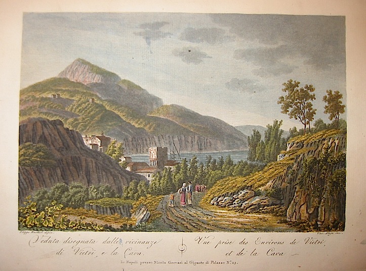 Aloja Vincenzo Veduta disegnata dalle vicinanze di Vietri, e la Cava 1804 Napoli, presso Nicola Gervasi